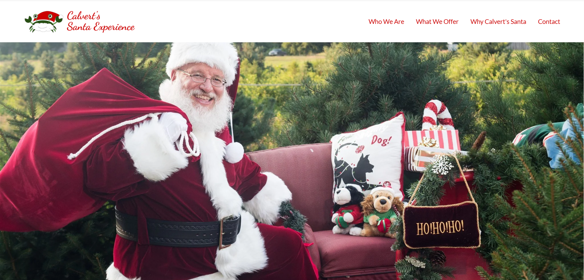 Calvert's Santa Experience website screenshot